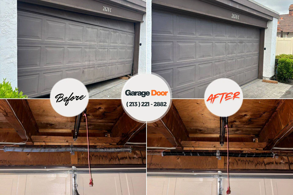 Before and after: garage door repair West Point, KY